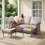 Belord Luxury Patio Furniture Set with 5-inch Thick Cushion, Outdoor Couch,Ottom... - Image 8
