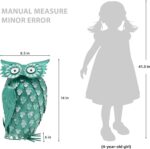 Metal Owl Statue 14"- Whimsical Rustic Garden Decor, Handmade Iron Bird Sculptur... - Image 8