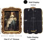 5x7 Vintage Picture Frame, Antique Bronze Gold Ornate Photo Frame, for Tabletop ... - Image 6