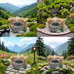 jeeone Mini Lighthouse Water Well Bridge Figurines Miniature Gardening Pool Lawn... - Image 8