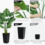 ASTIDY Artificial Monstera Deliciosa Plant 5FT - Faux Tropical Palm Tree with Bl... - Image 6