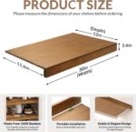 Gashell Wire Shelf Covers, Bamboo Wire Rack Covers for Pantry, Closet (4pcs, 30"... - Image 4