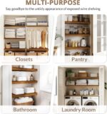 Gashell Wire Shelf Covers, Bamboo Wire Rack Covers for Pantry, Closet (4pcs, 30"... - Image 5