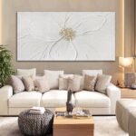 Large Floral Abstract Wall Art, Hand Painted Textured Canvas with Soft Organic P... - Image 7