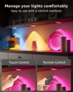 Rechargeable RGB Puck Lights with Remote, 2400mAh Battery Touch Light Magnetic P... - Image 3