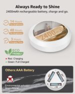 Rechargeable RGB Puck Lights with Remote, 2400mAh Battery Touch Light Magnetic P... - Image 4