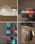 Rechargeable RGB Puck Lights with Remote, 2400mAh Battery Touch Light Magnetic P... - Image 7