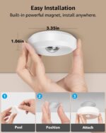 Rechargeable RGB Puck Lights with Remote, 2400mAh Battery Touch Light Magnetic P... - Image 8