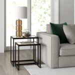 Henn&Hart 27" Mid-Century Modern 1-Light Table Lamp with White Fabric Drum Shade... - Image 3