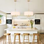 19" Transitional Gold Drum Chandelier, 5-Light Modern Luxury Design with Texture... - Image 3