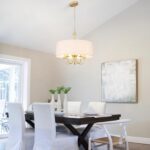 19" Transitional Gold Drum Chandelier, 5-Light Modern Luxury Design with Texture... - Image 8
