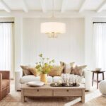 19" Transitional Gold Drum Chandelier, 5-Light Modern Luxury Design with Texture... - Image 9