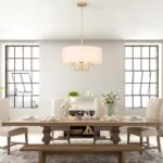 19" Transitional Gold Drum Chandelier, 5-Light Modern Luxury Design with Texture... - Image 10