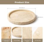 Natural Marble Vanity Tray for Bathroom Kitchen Dresser, Travertine Stone Decora... - Image 4
