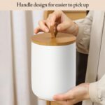 3-Piece Ceramic Canisters Set,Airtight Food Storage Jars with Bamboo Lids for Ki... - Image 5