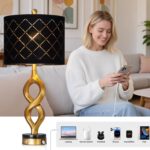 Rinweey Black and Gold Table Lamps Set of 2 for Living Room, 30" Tall Touch Cont... - Image 6