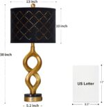 Rinweey Black and Gold Table Lamps Set of 2 for Living Room, 30" Tall Touch Cont... - Image 7