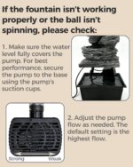 Tabletop Water Fountain with LED Lights & Rolling Bubble Ball, Indoor Waterfall ... - Image 7
