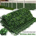 Grass Wall Panel, 10" x 10" Artificial Boxwood Hedge Wall Panels UV-Anti Grass B... - Image 3