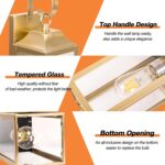 2 Pack Outdoor Light Fixtures Wall Mount, 15 Inch Gold Exterior Wall Sconces Wat... - Image 3