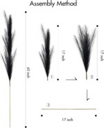 SeptCat 9 Pcs 45" Faux Dried Pampas Grass Tall Decor, Fluffy Fake Long Pompas Ar... - Image 4