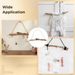 2 Pcs Natural Driftwood Wall Jewelry Organizer, Unique Driftwood Decor Hanger wi... - Image 6