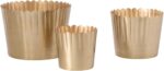 Gold Delicata Metal Planter Pot l Decorative Flower Pot with Scalloped Edge | Mo... - Image 4
