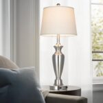 30" Tall Silver Table Lamps Set of 2 for Living Room, Touch Control Bedside Lamp... - Image 7