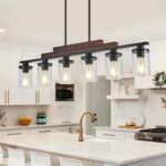 Farmhouse Chandelier 6-Light Dining Room Light Fixture Over Table Kitchen Island... - Image 6