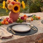 Artoid Mode Black Faux Leather Placemats Set of 6, 15 Inch Waterproof Wipeable H... - Image 9