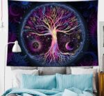 FORATER Tree of Life Tapestry Wall Hanging Colorful Life Tree Tapestries Aesthet... - Image 3