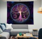 FORATER Tree of Life Tapestry Wall Hanging Colorful Life Tree Tapestries Aesthet... - Image 4