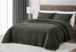Sterling Creek 100% Tencel Lyocell Quilt Set Queen Size - Slate Gray Diamond Sti... - Image 3