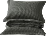 Sterling Creek 100% Tencel Lyocell Quilt Set Queen Size - Slate Gray Diamond Sti... - Image 9