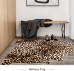 Pettop Luxury Faux Leopard Print Rug 5.3x6.2 Ft - Western Cheetah Area Rugs for ... - Image 4