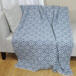 Knitted FullSize Throw Blanket - Lightweight Breathable Summer Soft Blanket of P... - Image 3