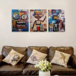 Abstract Graffiti Mask Canvas Wall Art Framed Print Painting Urban Street Art La... - Image 5