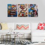 Abstract Graffiti Mask Canvas Wall Art Framed Print Painting Urban Street Art La... - Image 6