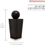 Alpine Corporation GIL786 Outdoor Floor Modern Sphere and Pedestal Soothing Wate... - Image 4