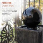 Alpine Corporation GIL786 Outdoor Floor Modern Sphere and Pedestal Soothing Wate... - Image 6