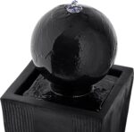 Alpine Corporation GIL786 Outdoor Floor Modern Sphere and Pedestal Soothing Wate... - Image 10