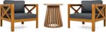 Christopher Knight Home Lucy Acacia Wood Outdoor Patio Furniture Set, 3 Pieces P... - Image 4