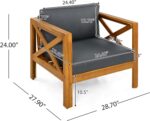 Christopher Knight Home Lucy Acacia Wood Outdoor Patio Furniture Set, 3 Pieces P... - Image 5