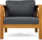 Christopher Knight Home Lucy Acacia Wood Outdoor Patio Furniture Set, 3 Pieces P... - Image 13
