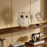 AWNR Golden Owl Statue - Elegant Fake Owl Figurine for Home & Garden Decor, Witc... - Image 5
