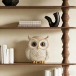 AWNR Golden Owl Statue - Elegant Fake Owl Figurine for Home & Garden Decor, Witc... - Image 6