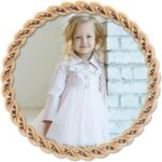 Lawrence Frames Rope Design Metal Frame, 4x4 Round, Gold - Image 3