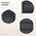 Arch-Shaped Black and Gold Wooden Shelf, Pattern French Wall Rack, 3-Layer Displ... - Image 4