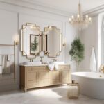 Gold Bathroom Mirror for Wall, 24"x36" Rectangle Vanity Mirror, Polished Beveled... - Image 6