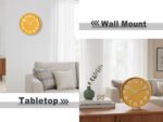 45MinST 12-Inch Modern Yellow Indoor/Outdoor Wall Clock, Silent Non-Ticking, Lar... - Image 3